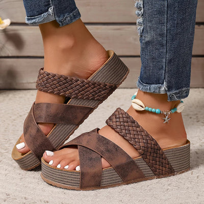 Leather orthopaedic sandals