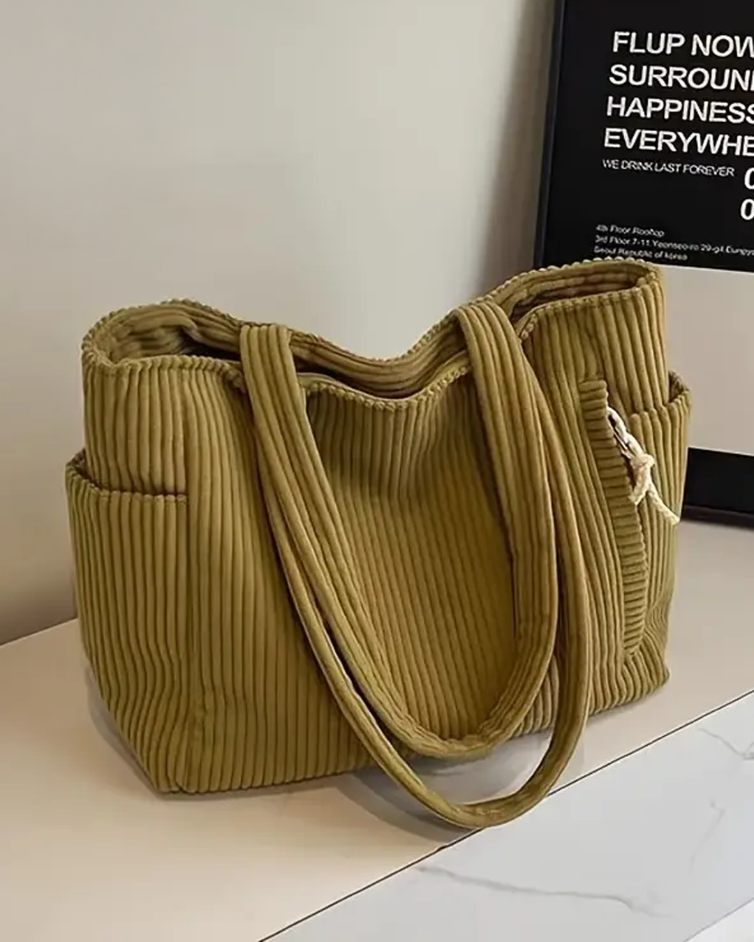 Verrillo - Ribbed tote bag with cord detail