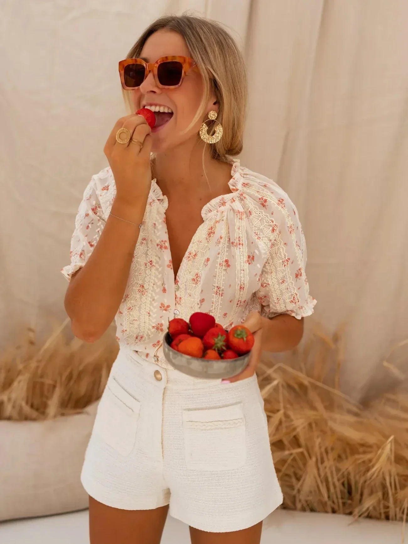 Elina™ - Floral Blouse with Summer Charm