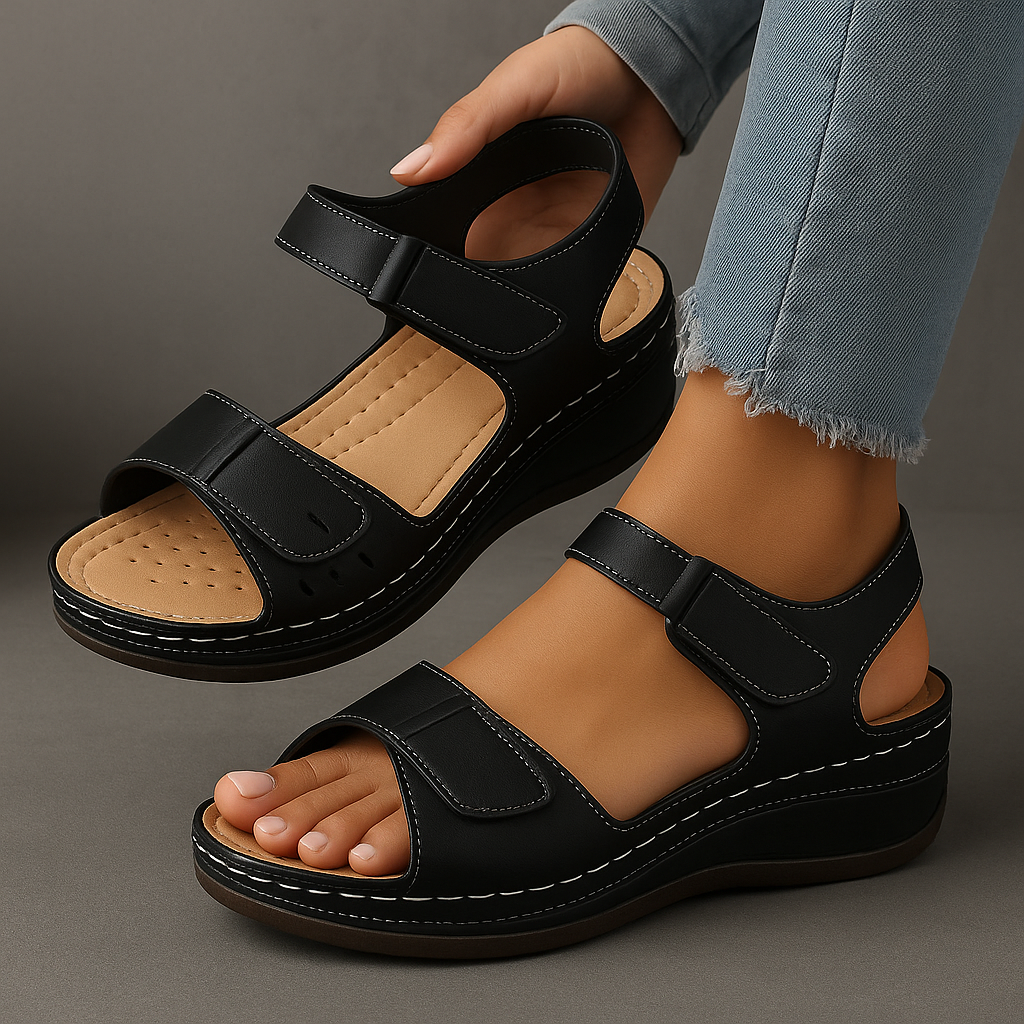 Verrillo™ orthopaedic sandals with wedge heel