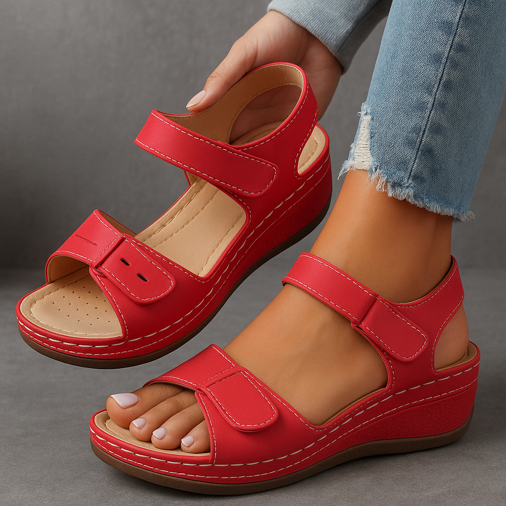 Verrillo™ orthopaedic sandals with wedge heel
