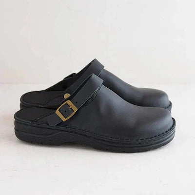 Henrik – Elegant Orthopaedic Leather Clogs – Non-Slip, Padded Sole