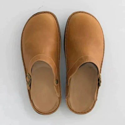 Henrik – Elegant Orthopaedic Leather Clogs – Non-Slip, Padded Sole