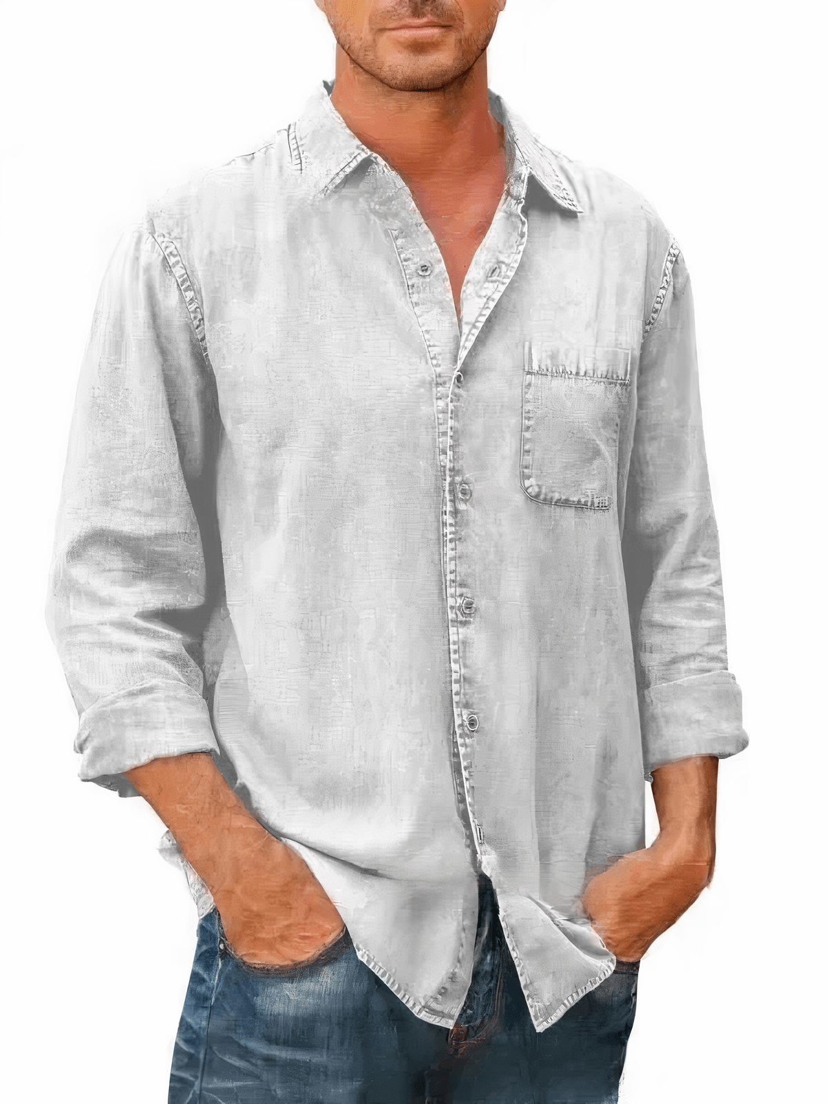 Leandro – Elegant Denim Shirt