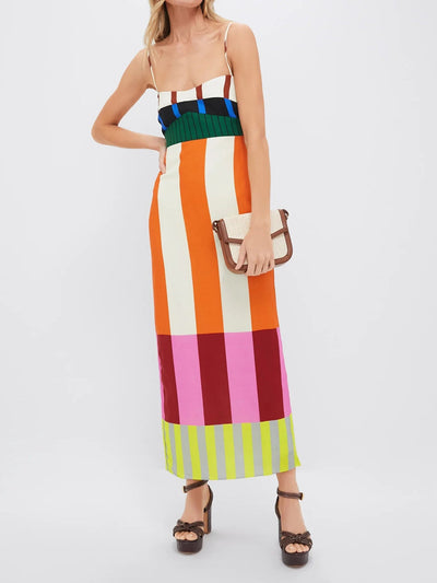 Paloma - Coloured Striped Maxi Dress